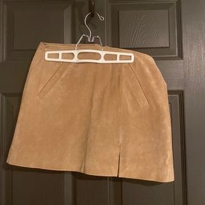 Tan suede skirt